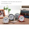 Silent 4 Inch Round Alarm Clock - Battery Operated, Easy Set & Night Light