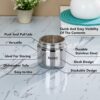 Set of 6 Stainless Steel Airtight Storage Canisters with See-Through Lid - 400ml Each