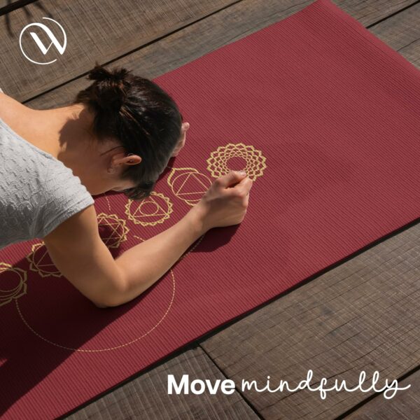 Extra Thick 6MM Printed Yoga Mat with Carry Strap - Eco-Friendly - Image 4