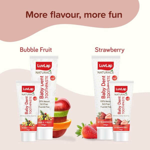 Natural Baby Toothpaste 100g - Fluoride & SLS Free, Bubble Fruit Flavor - Image 6