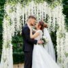 12 Pack White Artificial Wisteria Vine Hanging Garland