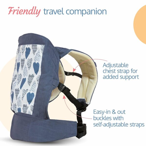 Adore Baby Carrier - 2 Carry Positions, Ergonomic Design, 4-24 Months, Grey - Image 5