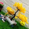 Small Artificial Bonsai Plant with Pot LED - 24cm Yellow Tree
