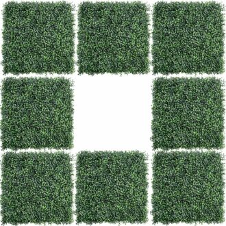 8PCS 20"x20" UV Protected Artificial Boxwood Panels for Indoor & Outdoor Use
