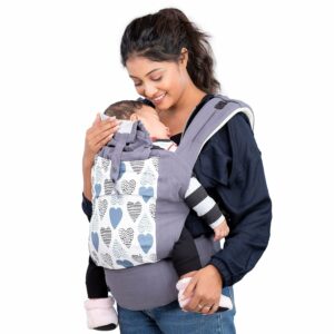 Adore Baby Carrier - 2 Carry Positions, Ergonomic Design, 4-24 Months, Grey