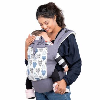 Adore Baby Carrier - 2 Carry Positions, Ergonomic Design, 4-24 Months, Grey