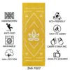 Cotton Yoga Mat 7mm Thick with Guidelines for Home Workout