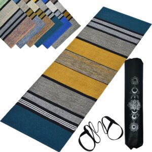 Pure Cotton Yoga Mat 2X6 Feet - Durable & Washable