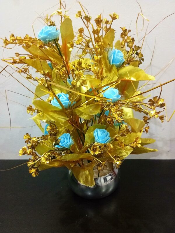 Artificial Flower Bunch with Metal Vase for Home D?cor - Image 4