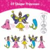 DIY Glass Painting Kit - 16 Piece Princess & Unicorn Set for Kids