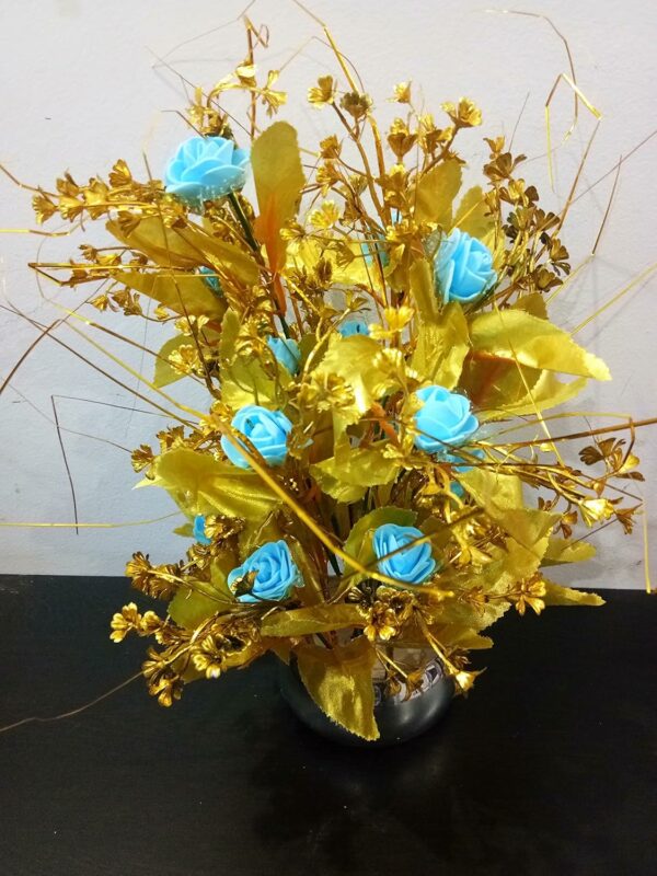 Artificial Flower Bunch with Metal Vase for Home D?cor - Image 2
