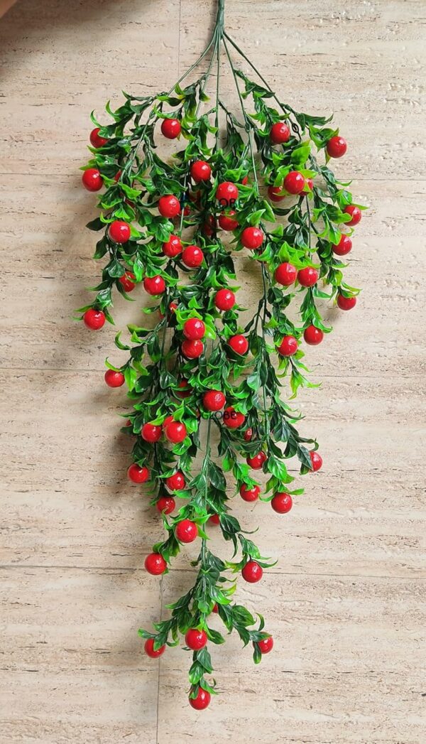 Artificial Cherry Hanging Bunch for Home & Balcony Decor - Image 3