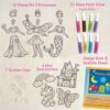 DIY Glass Painting Kit - 16 Piece Princess & Unicorn Set for Kids