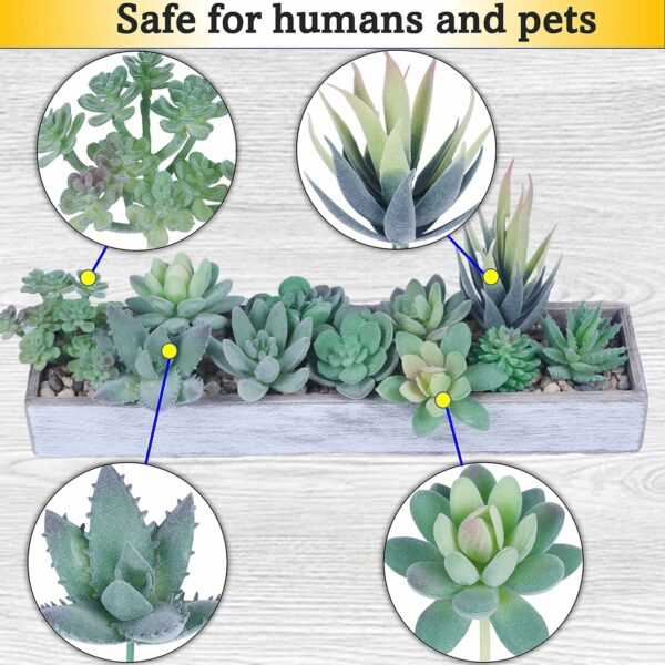 Artificial Succulent Plants Set - 6-Piece Home Decor - Image 4