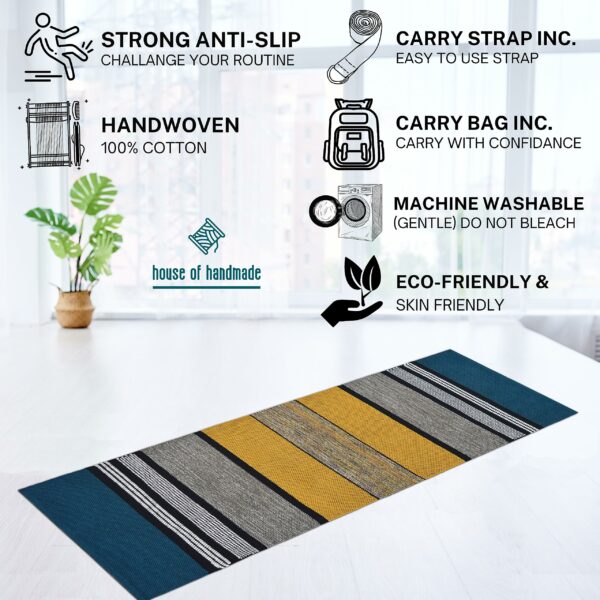 Pure Cotton Yoga Mat 2X6 Feet - Durable & Washable - Image 2