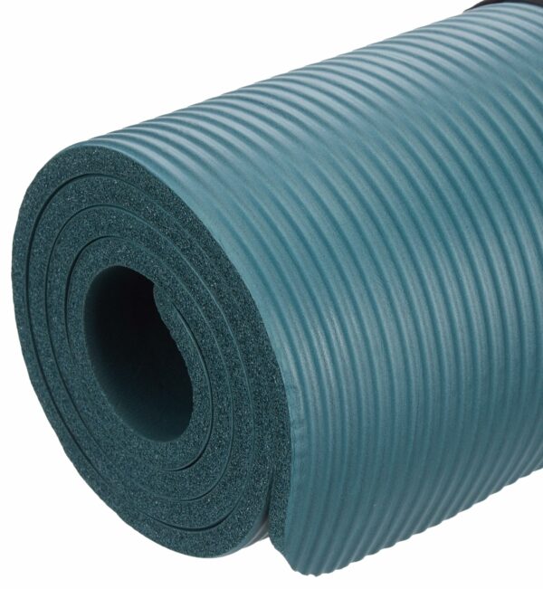 Extra Thick 13mm NBR Yoga Mat with Strap - Steel Grey - Image 2