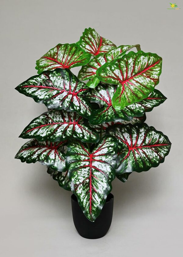 Artificial Tropical Caladium Plant 78.7 Cm Tall with 18 Leaves - Image 5