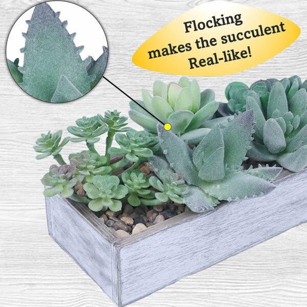 Artificial Succulent Plants Set - 6-Piece Home Decor - Image 3