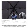 Compact Windproof Travel Umbrella - 90cm Canopy, Manual Open