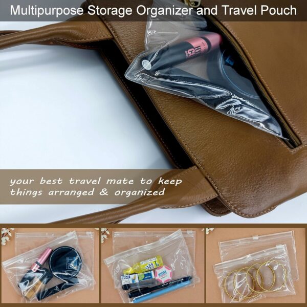Pack of 25 Multipurpose Zip Lock Pouches for Storage & Travel - 5x7 Inch - Image 5
