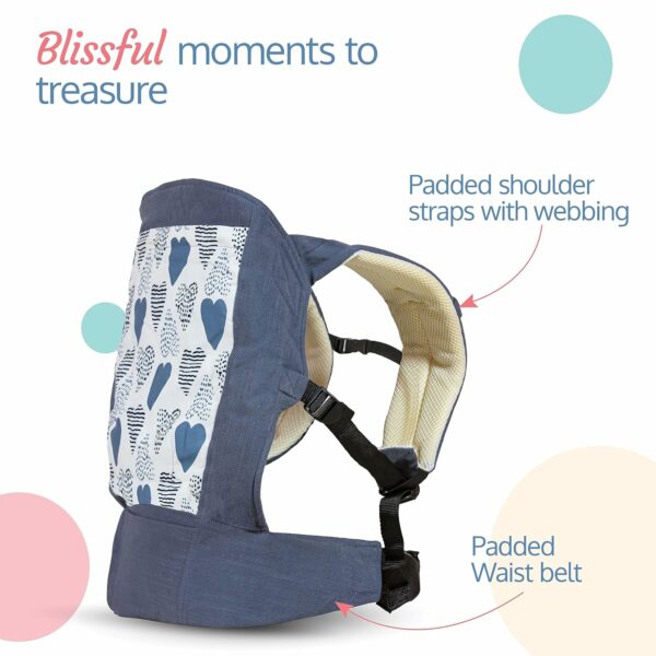 Adore Baby Carrier - 2 Carry Positions, Ergonomic Design, 4-24 Months, Grey - Image 3