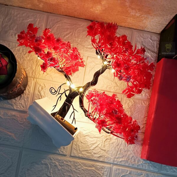 Faux Bonsai Plant with LED Light - 24cm Japanese Design - Image 2