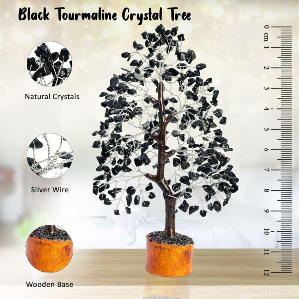 Black Tourmaline Gemstone Tree of Life - Handmade Feng Shui Decor - Image 4