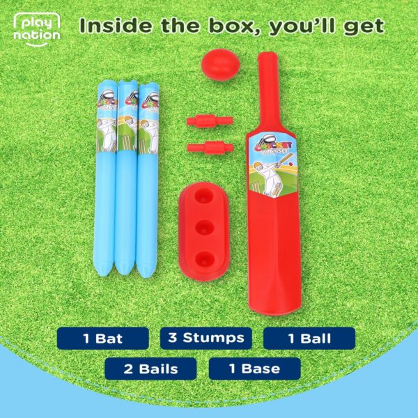 Junior Cricket Set for Kids - Bat, Ball, Stumps & Holder - Image 6