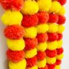 Artificial Marigold Flower Garlands - 5 Pcs for Home Decor