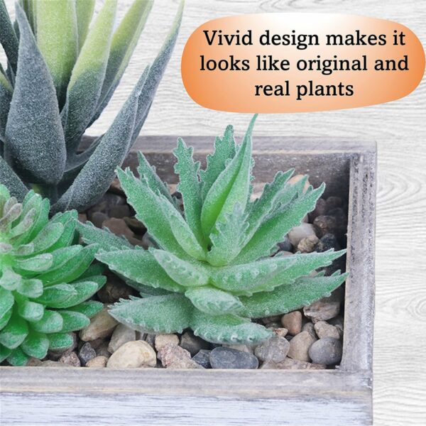 Artificial Succulent Plants Set - 6-Piece Home Decor - Image 5