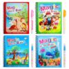 Water Marker Magic Book Set for Kids - 4 Themes, Reusable, Mess-Free Art