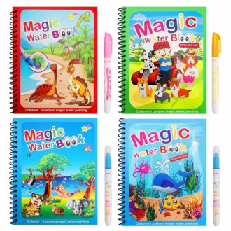 Water Marker Magic Book Set for Kids - 4 Themes, Reusable, Mess-Free Art