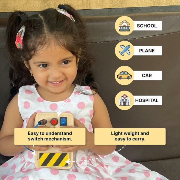 Busy Board V1.5 with LED Light - Sensory Toys for Toddlers 1-3 - Image 6