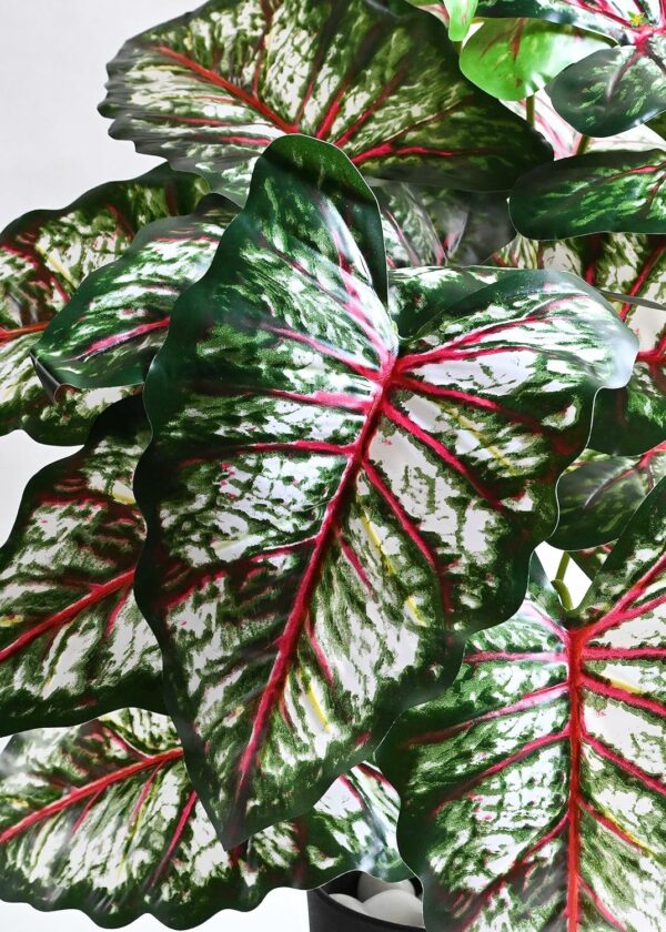 Artificial Tropical Caladium Plant 78.7 Cm Tall with 18 Leaves - Image 2