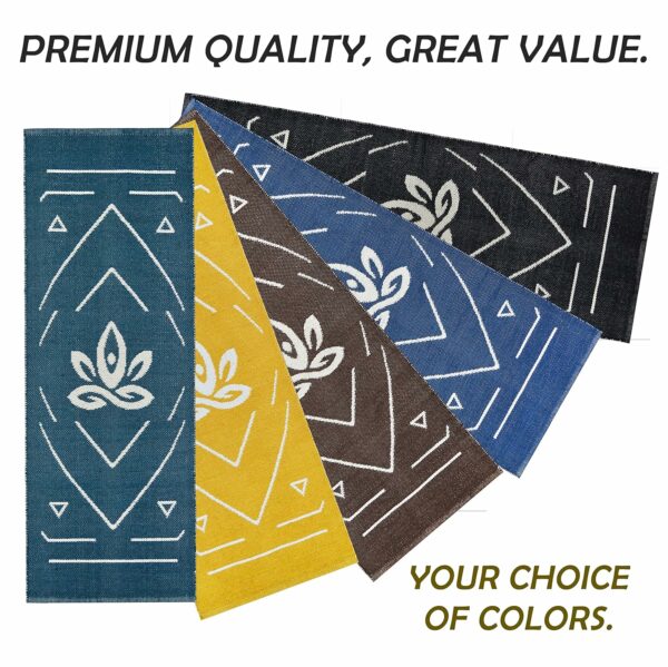 Cotton Yoga Mat 7mm Thick with Guidelines for Home Workout - Image 6